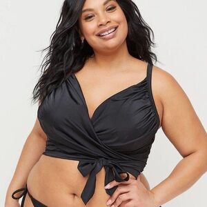 Swim by Cacique | Long Line Wrap Bikini Top